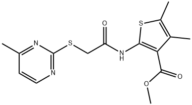 methyl 4,5-dimethyl-2-(2-((4-methylpyrimidin-2-yl)thio)acetamido)thiophene-3-carboxylate Structure