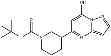 tert-butyl 3-(7-hydroxypyrazolo[1,5-a]pyrimidin-5-yl)piperidine-1-carboxylate Struktur