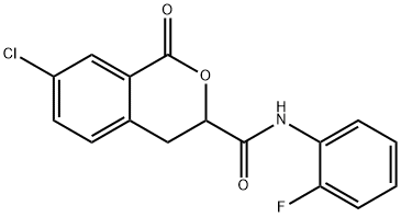 7-chloro-N-(2-fluorophenyl)-1-oxo-3,4-dihydro-1H-isochromene-3-carboxamide Structure