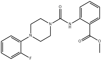 methyl 2-(4-(2-fluorophenyl)piperazine-1-carboxamido)benzoate Struktur
