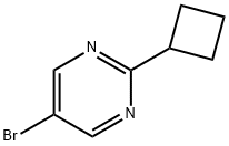 5-Bromo-2-(cyclobutyl)pyrimidine Structure