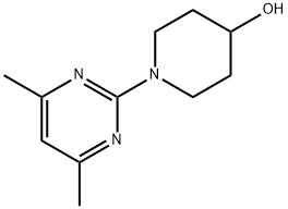 1-(4,6-Dimethylpyrimidin-2-yl)piperidin-4-ol 化学構造式
