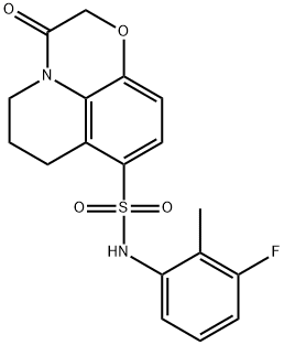 N-(3-fluoro-2-methylphenyl)-3-oxo-3,5,6,7-tetrahydro-2H-[1,4]oxazino[2,3,4-ij]quinoline-8-sulfonamide Structure