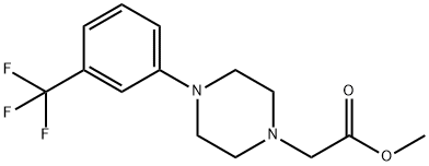 methyl 2-(4-(3-(trifluoromethyl)phenyl)piperazin-1-yl)acetate 化学構造式