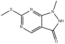 1,2-dihydro-1-methyl-6-(methylthio)-3H-pyrazolo[3,4-d]pyrimidin-3-one,89853-01-0,结构式