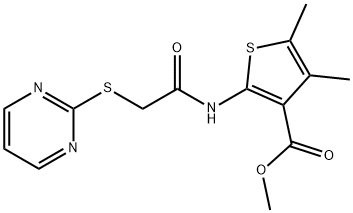 methyl 4,5-dimethyl-2-(2-(pyrimidin-2-ylthio)acetamido)thiophene-3-carboxylate|