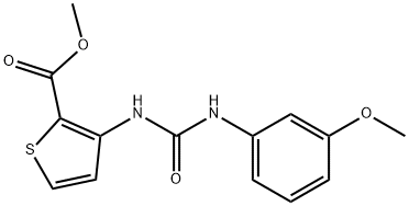 methyl 3-(3-(3-methoxyphenyl)ureido)thiophene-2-carboxylate Struktur