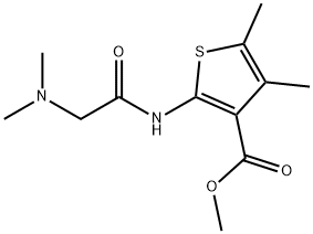 methyl 2-(2-(dimethylamino)acetamido)-4,5-dimethylthiophene-3-carboxylate 化学構造式