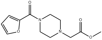 methyl 2-(4-(furan-2-carbonyl)piperazin-1-yl)acetate 结构式