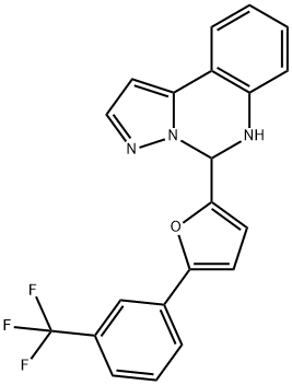 5-(5-(3-(trifluoromethyl)phenyl)furan-2-yl)-5,6-dihydropyrazolo[1,5-c]quinazoline Structure