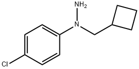 1-(4-Chlorophenyl)-1-(cyclobutylmethyl)hydrazine Structure