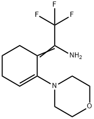 (Z)-2,2,2-Trifluoro-1-(2-morpholinocyclohex-2-en-1-ylidene)ethanamine Struktur