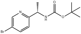 (S)-(1-(5-溴吡啶-2-基)乙基)氨基甲酸叔丁酯, 915720-71-7, 结构式