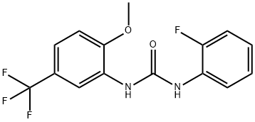 N-(2-fluorophenyl)-N'-[2-methoxy-5-(trifluoromethyl)phenyl]urea Structure
