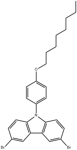 3,6-dibromo-9-(4-octoxyphenyl)carbazole Structure