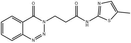 N-(5-methyl-1,3-thiazol-2-yl)-3-(4-oxo-1,2,3-benzotriazin-3(4H)-yl)propanamide|