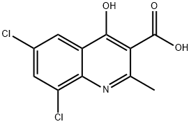 6,8-Dichloro-4-hydroxy-2-methylquinoline-3-carboxylic acid Struktur