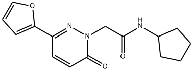 N-cyclopentyl-2-[3-(furan-2-yl)-6-oxopyridazin-1(6H)-yl]acetamide,923074-03-7,结构式