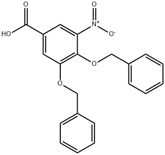 3-nitro-4,5-bis(phenylmethoxy)benzoic acid Struktur