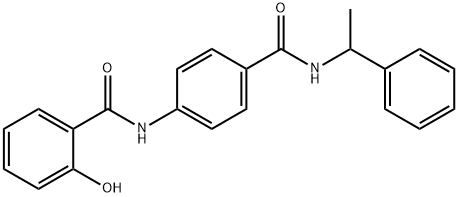 2-hydroxy-N-(4-{[(1-phenylethyl)amino]carbonyl}phenyl)benzamide Structure