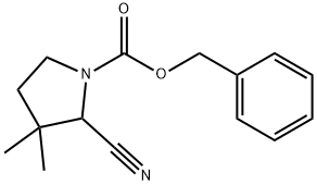 benzyl 2-cyano-3,3-dimethylpyrrolidine-1-carboxylate Structure