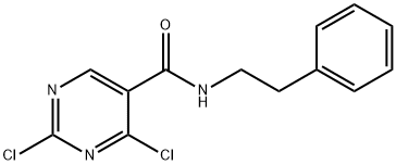 2,4-Dichloro-N-phenethylpyrimidine-5-carboxamide 化学構造式