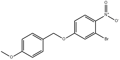 2-bromo-4-[(4-methoxyphenyl)methoxy]-1-nitrobenzene Struktur