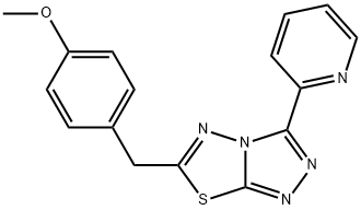 6-(4-methoxybenzyl)-3-(pyridin-2-yl)[1,2,4]triazolo[3,4-b][1,3,4]thiadiazole Structure