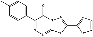 7-(2-furyl)-3-(4-methylphenyl)-4H-[1,3,4]thiadiazolo[2,3-c][1,2,4]triazin-4-one Structure