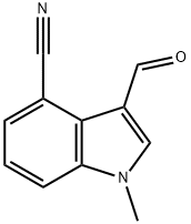 3-FORMYL-1-METHYL-1H-INDOLE-4-CARBONITRILE Structure