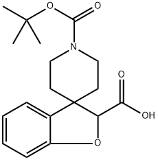 1'-(Tert-Butoxycarbonyl)-2H-Spiro[Benzofuran-3,4'-Piperidine]-2-Carboxylic Acid Struktur