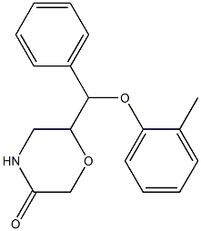 6-(Phenyl(o-tolyloxy)methyl)morpholin-3-one Struktur