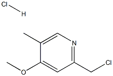 4-甲氧基-5-甲基-2-氯甲基吡啶 结构式