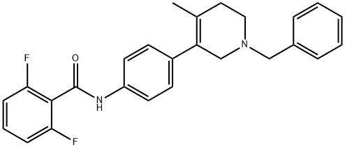 N-[4-(1-Benzyl-4-methyl-1,2,5,6-tetrahydro 
pyridin-3-yl)phenyl]-2,6-difluorobenzamide,944917-32-2,结构式