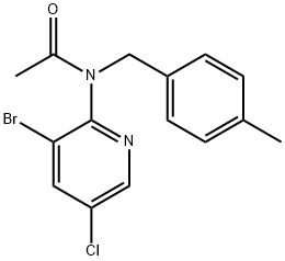N-(3-Bromo-5-chloropyridin-2-yl)-N-(4-methylbenzyl)acetamide 结构式