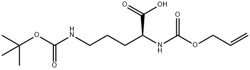 N5-[(1,1-Dimethylethoxy)carbonyl]-N2-[(2-propen-1-yloxy)carbonyl]-L-ornithine Structure