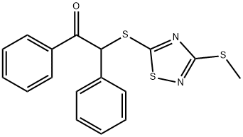 2-{[3-(methylsulfanyl)-1,2,4-thiadiazol-5-yl]sulfanyl}-1,2-diphenylethanone Structure