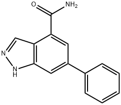 6-phenyl-1H-Indazole-4-carboxamide,949464-62-4,结构式