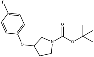 3-(4-fluorophenoxy)-1-Pyrrolidinecarboxylic acid 1,1-dimethylethyl ester Structure