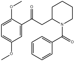 2-(1-BENZOYL-2-PIPERIDYL)-2',5'-DIMETHOXYACETOPHENONE Structure