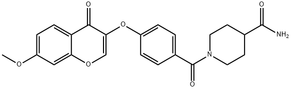 1-({4-[(7-methoxy-4-oxo-4H-chromen-3-yl)oxy]phenyl}carbonyl)piperidine-4-carboxamide|