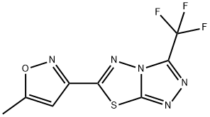 6-(5-methyl-3-isoxazolyl)-3-(trifluoromethyl)[1,2,4]triazolo[3,4-b][1,3,4]thiadiazole 化学構造式