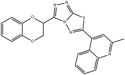 4-[3-(2,3-dihydro-1,4-benzodioxin-2-yl)[1,2,4]triazolo[3,4-b][1,3,4]thiadiazol-6-yl]-2-methylquinoline,954837-73-1,结构式