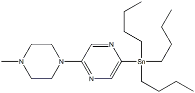 2-(4-methylpiperazin-1-yl)-5-(tributylstannyl)pyrazine Struktur