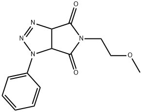 5-(2-methoxyethyl)-1-phenyl-3a,6a-dihydropyrrolo[3,4-d][1,2,3]triazole-4,6(1H,5H)-dione Structure