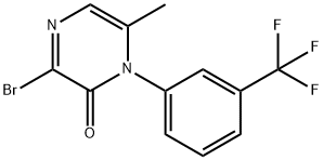 3-bromo-6-methyl-1-[3-(trifluoromethyl)phenyl]pyrazin-2(1H)-one Structure