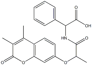 ({2-[(3,4-dimethyl-2-oxo-2H-chromen-7-yl)oxy]propanoyl}amino)(phenyl)acetic acid 结构式