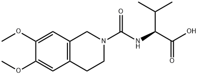 (2S)-2-[(6,7-dimethoxy-3,4-dihydro-1H-isoquinoline-2-carbonyl)amino]-3-methyl-butanoic acid,956968-07-3,结构式