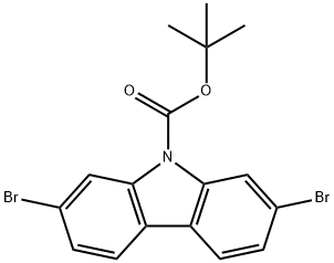 2,7-二溴-N-BOC咔唑,957753-85-4,结构式