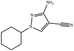 3-amino-1-cyclohexyl-1H-pyrazole-4-carbonitrile Struktur